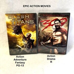Epic Action Clash of the Titans & 300 2 Pack DVD Movies DRAMA FANTASY SCI-FI